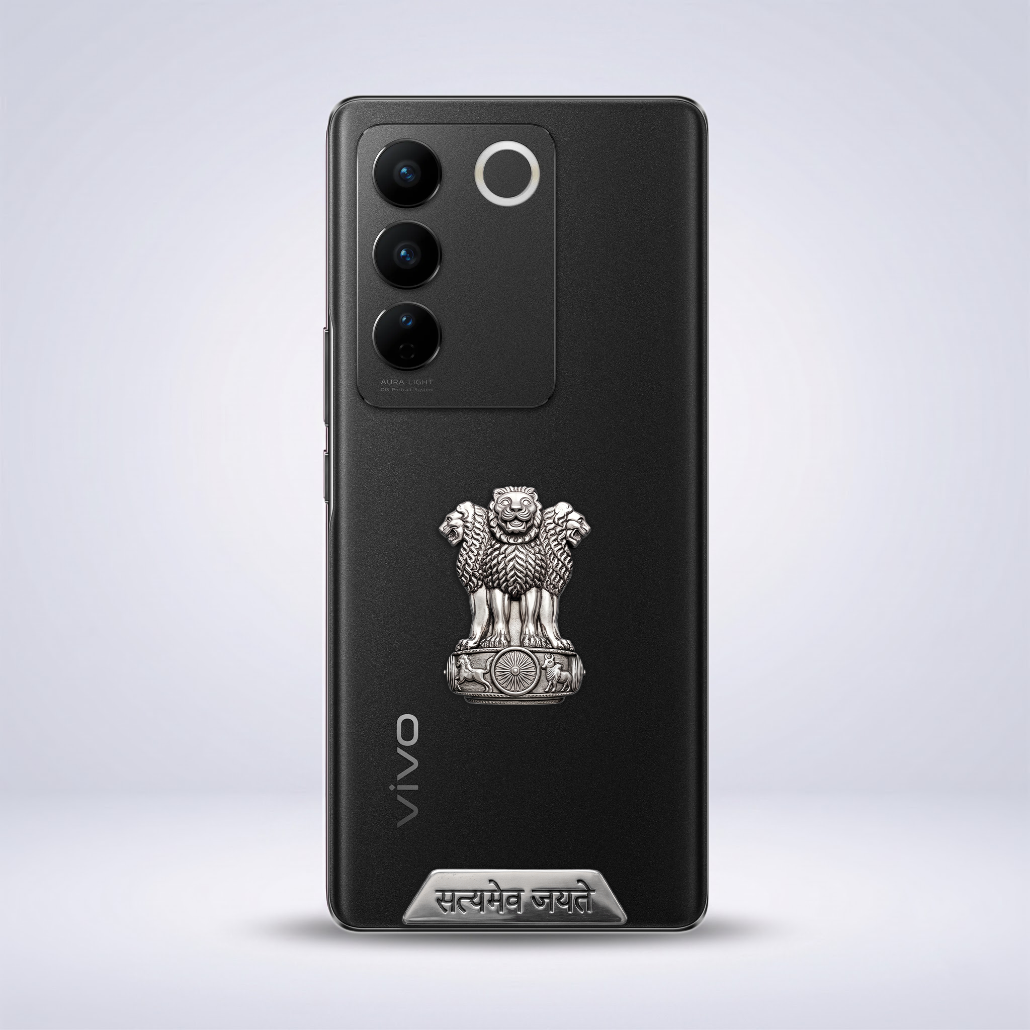 Vivo V27 Pro 5G Compatible Satyamev Jayate 3D Metal Emblem Sticker