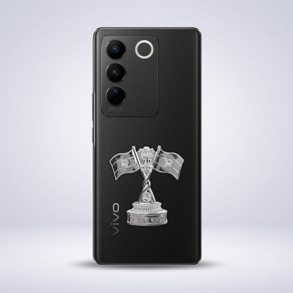 Vivo V27 Pro 5G Compatible Satyamev Jayate 3D Metal Emblem Sticker