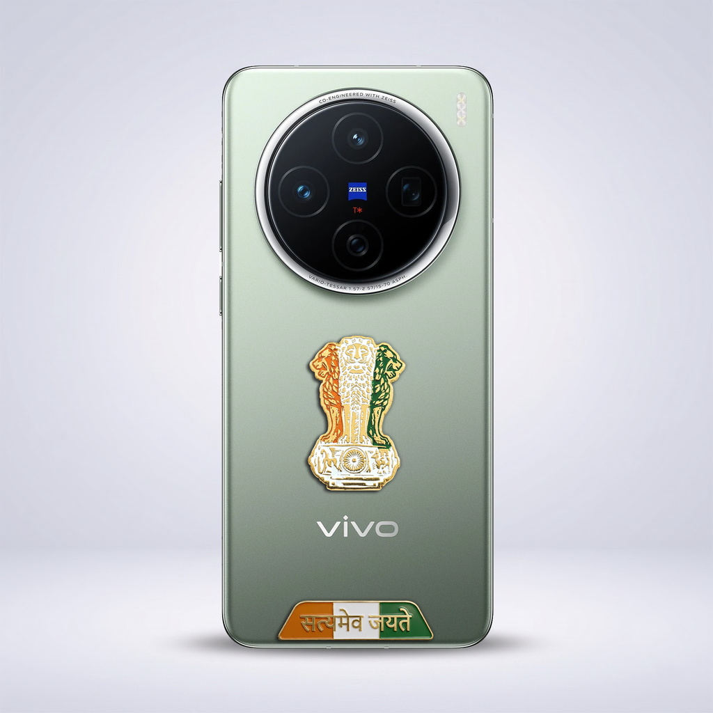 Vivo X200 5G Compatible Satyamev Jayate 3D Metal Emblem Sticker
