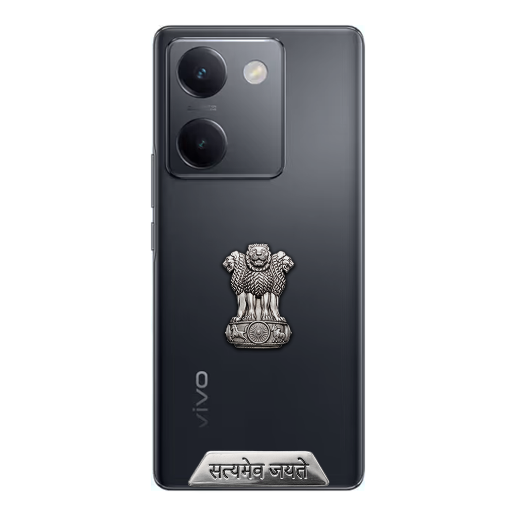 Vivo Y200 Pro 5G Compatible Satyamev Jayate 3D Metal Emblem Sticker