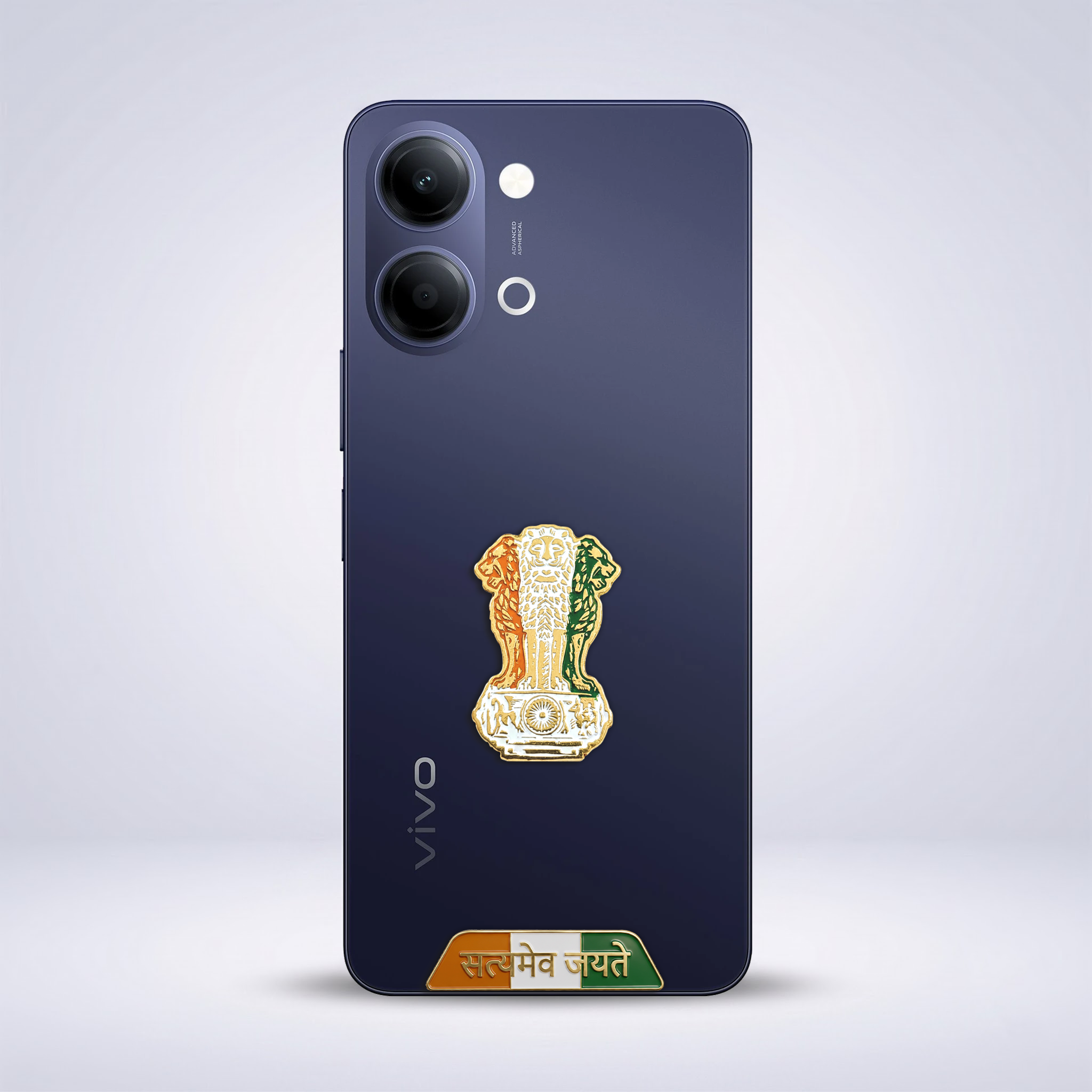 Vivo Y21 5G Compatible Satyamev Jayate 3D Metal Emblem Sticker