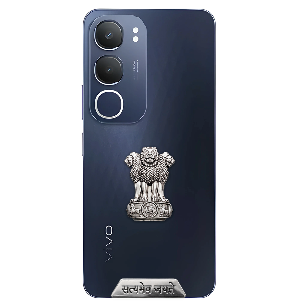 Vivo Y29 5G Compatible Satyamev Jayate 3D Metal Emblem Sticker