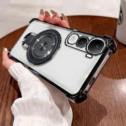 Vivo Y400 Pro 5G Luxury Four Corner Invincible Bracket Ring Stand Case (Buy 1 Get 1 Free Surprise Cover)