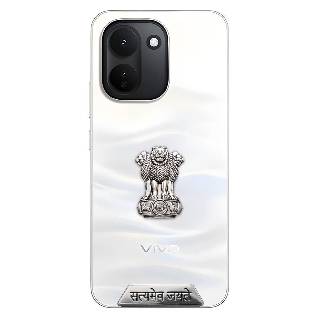 Vivo Y600 Turbo 5G Compatible Satyamev Jayate 3D Metal Emblem Sticker