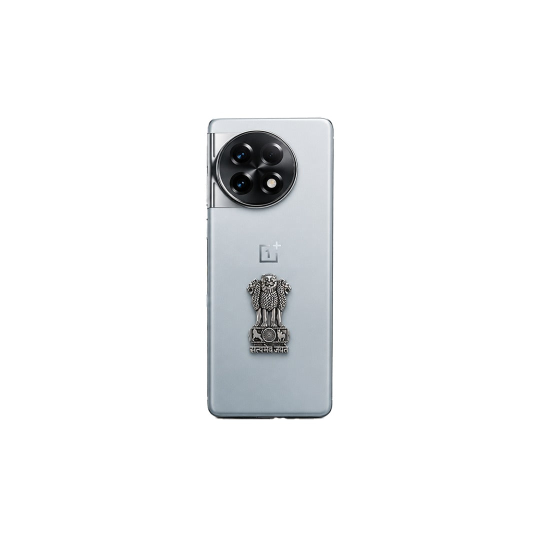 OnePlus 11R 5G Compatible Satyamev Jayate 3D Metal Emblem Sticker