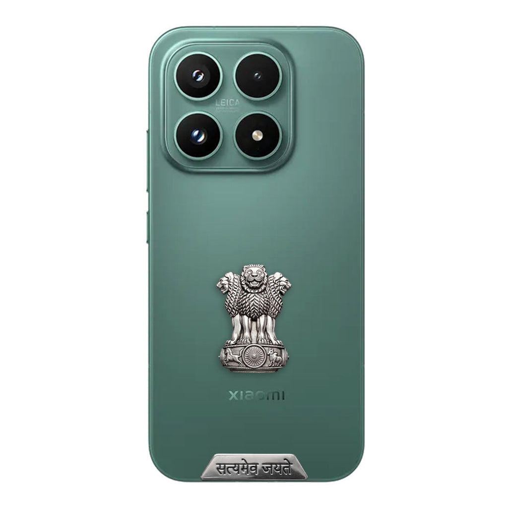 Xiaomi 17T 5G Compatible Satyamev Jayate 3D Metal Emblem Sticker