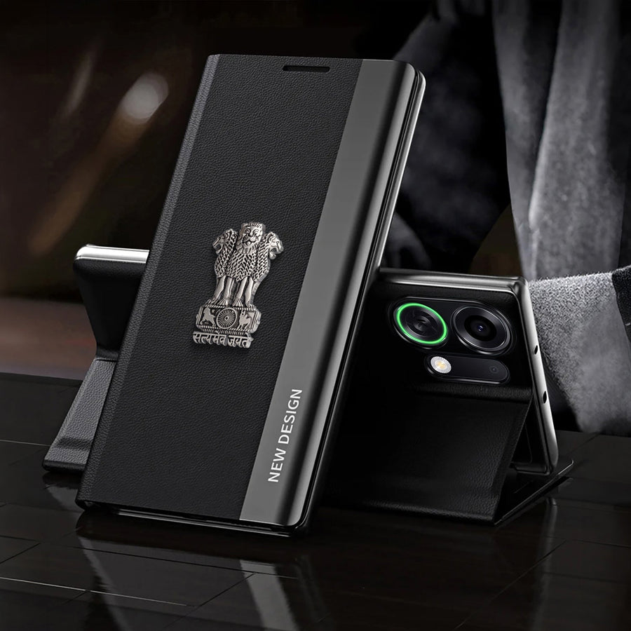 Oppo K13 Turbo 5G Satyamev Jayate Flip Leather Case