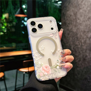 iPhone 17 Pro & 17 Pro Max Silicone Rose Magsafe Case