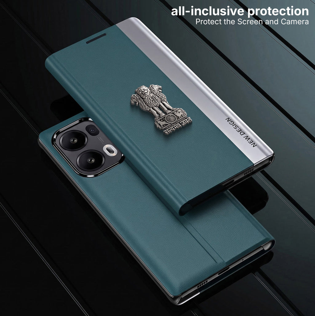 Oppo Reno 13 Pro 5G Satyamev Jayate Flip Leather Case