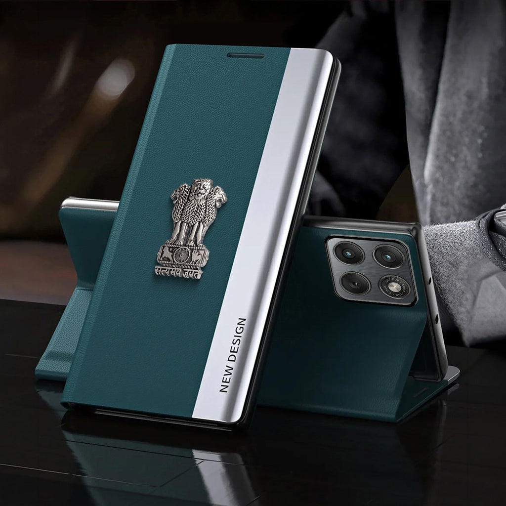 Motorola Edge 70 5G Satyamev Jayate Flip Leather Case