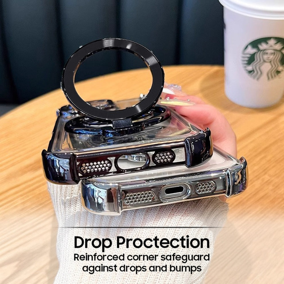 Samsung Galaxy A15 5G Luxury Four Corner Invincible Bracket Ring Stand Case