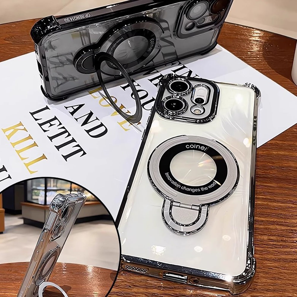 Oppo Reno 14 5G Original Luxury Magnifier Ring Stand Shockproof Airbags Corner