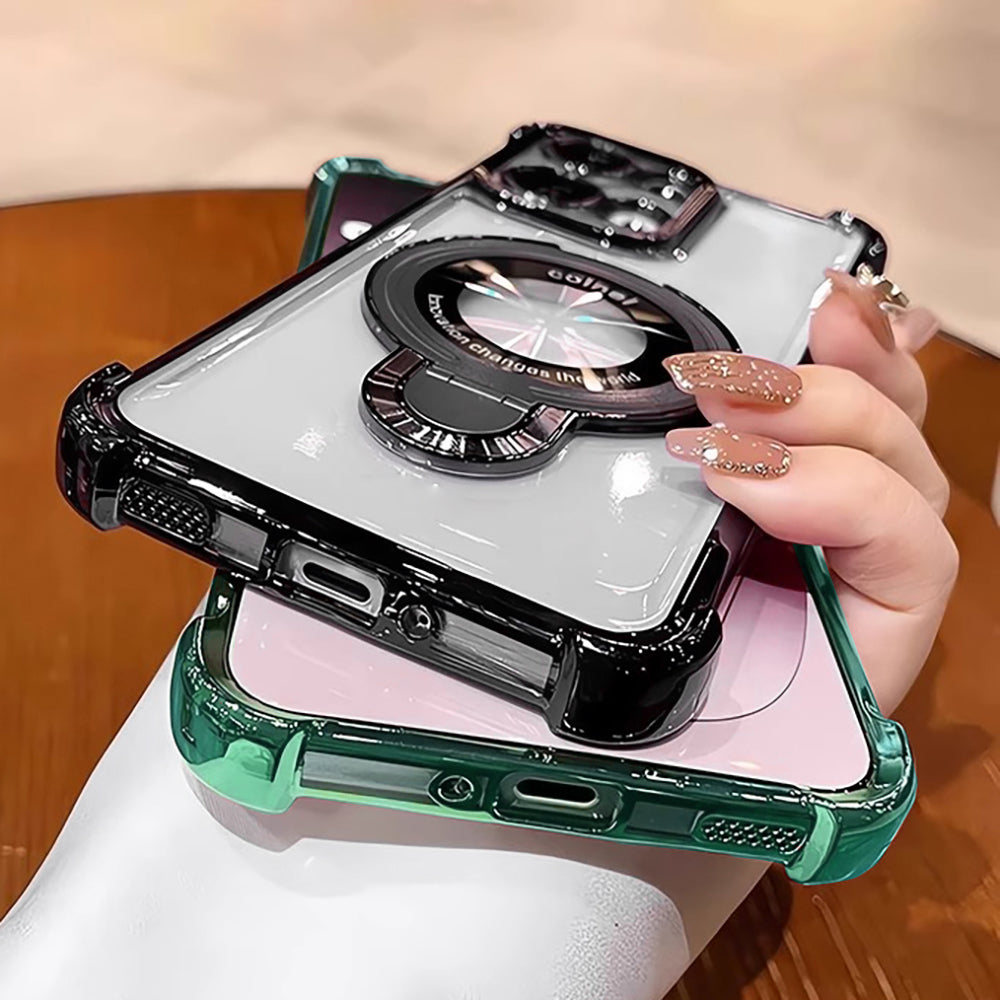 Oppo Reno 14 5G Original Luxury Magnifier Ring Stand Shockproof Airbags Corner