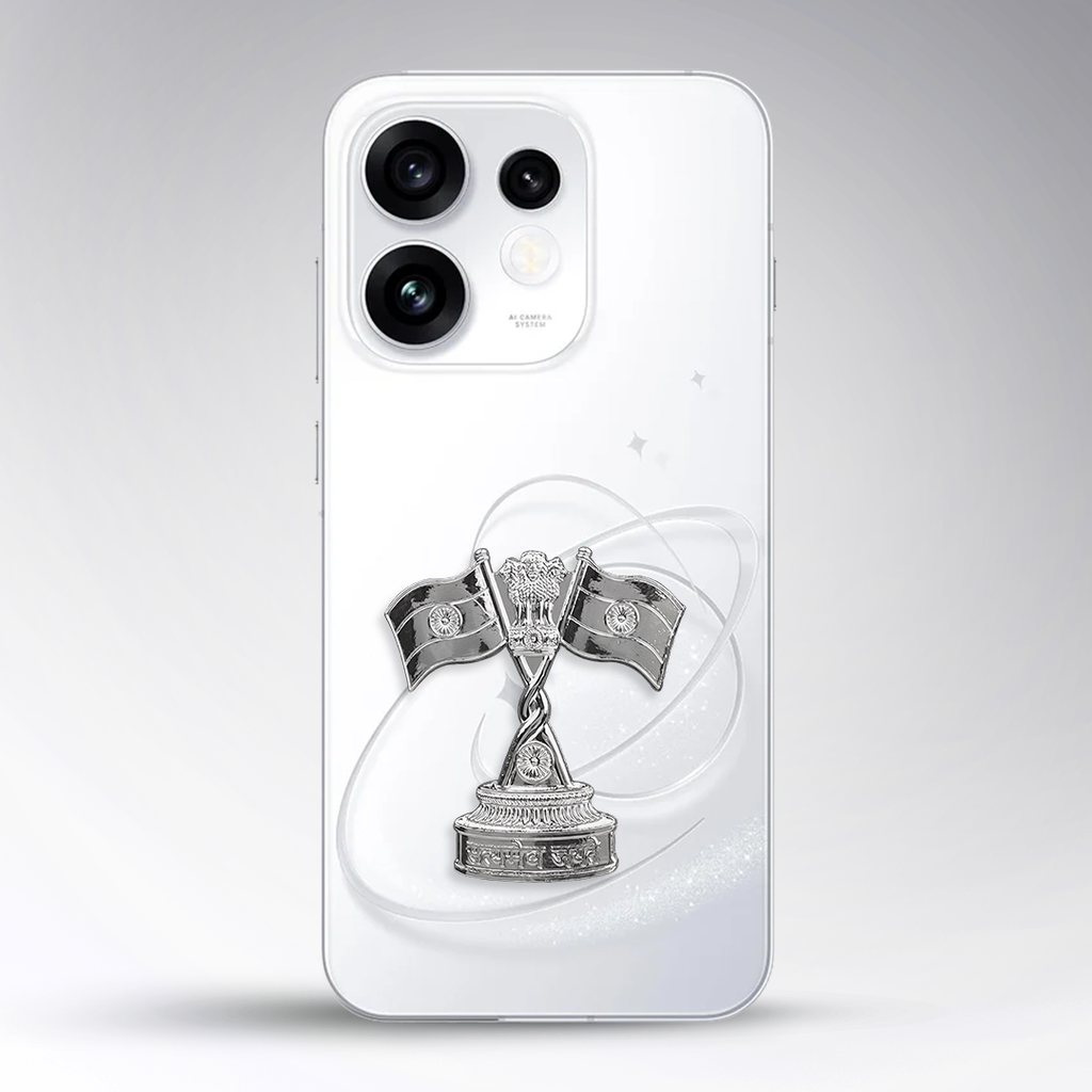 Oppo Reno 16 5G Compatible Satyamev Jayate 3D Metal Emblem Sticker
