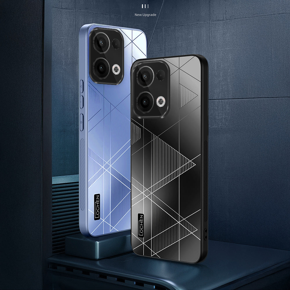 Oppo Reno 13 5G Triangle Pattern Matte Back Shockproof Case