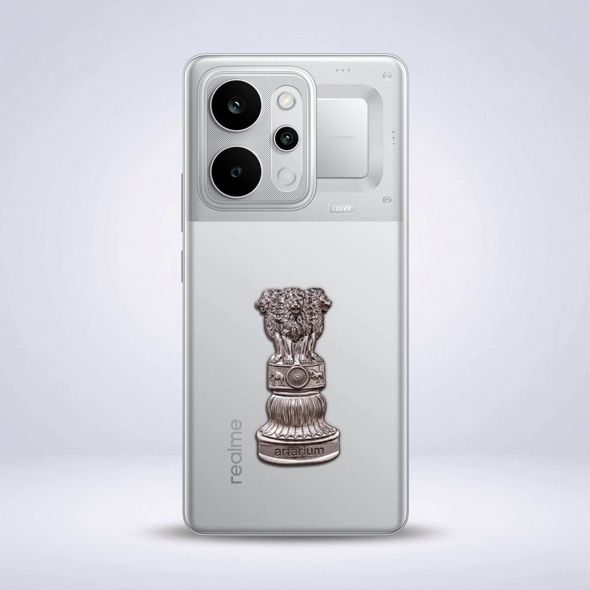 Realme P4 Power 5G Compatible Satyamev Jayate 3D Metal Emblem Sticker