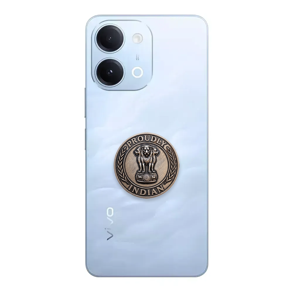 Vivo T5 Lite 5G Compatible Satyamev Jayate 3D Metal Emblem Sticker